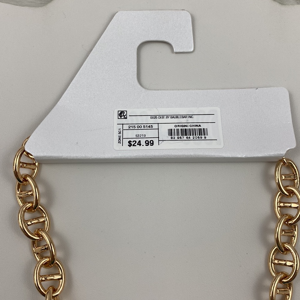 4/$20 SugarFix by BaubleBar Gold Tone 18" Mariner Link Chain Necklace - Picture 5 of 6